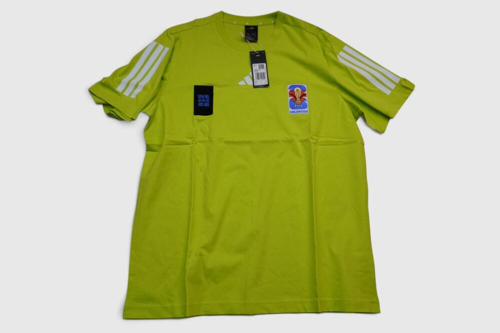 FIFA World Cup Volunteer Shirt Mens Large Green Soccer Adidas We Are 26